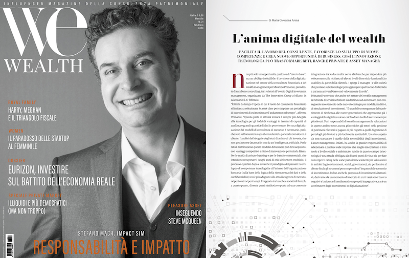 Maurizio Primanni su We Wealth: “Ecco come l’innovazione tecnologica può trasformare reti, banche private e asset manager”